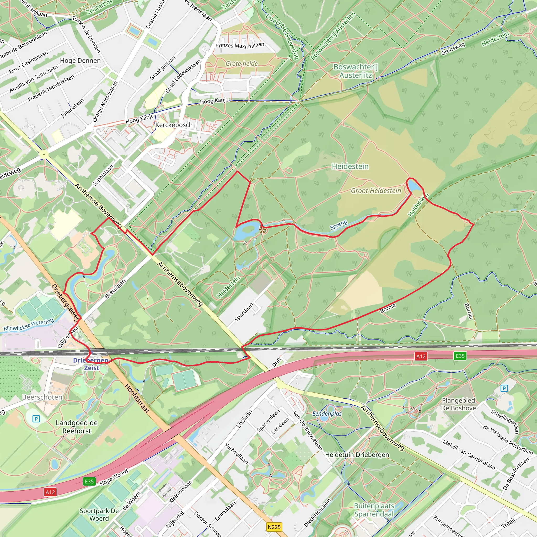 De Breul and Klein Heidestein Loop mobile static map