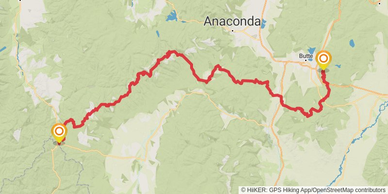 Continental Divide Trail stage 29 Map