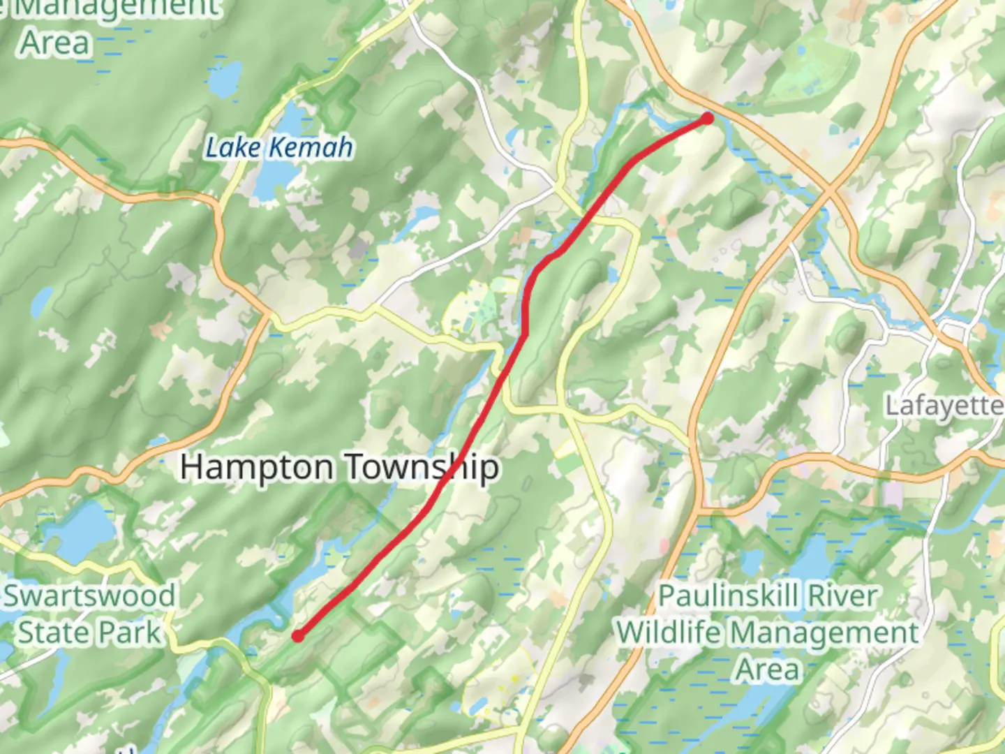 An image depicting the trail Great Valley Trail and its surrounding area.