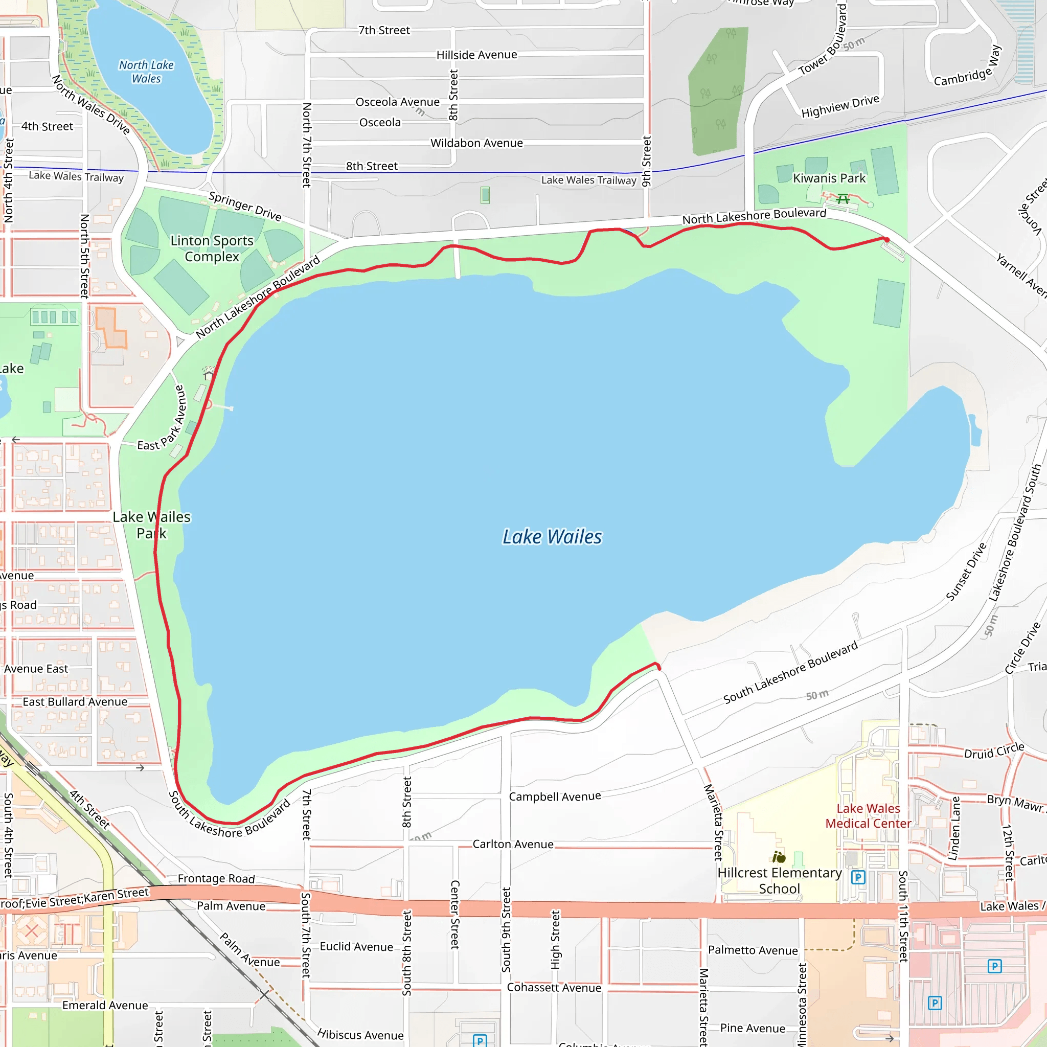 Lake Wailes Walk mobile static map
