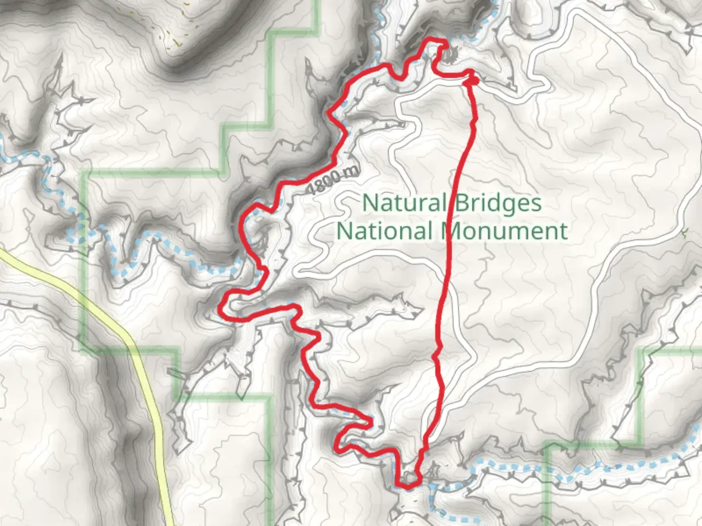 An image depicting the trail White Canyon and Mesa Top Trail and its surrounding area.