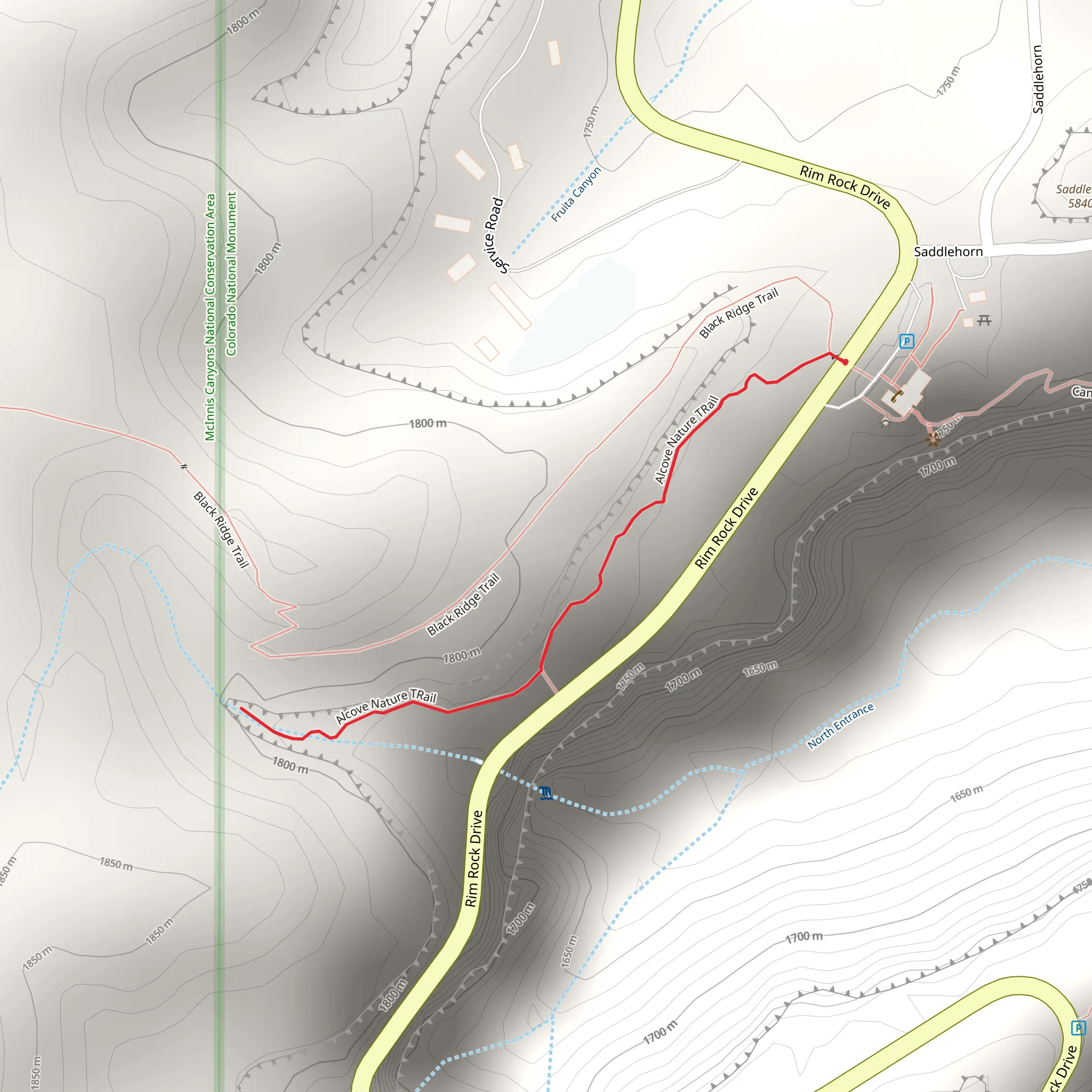 Alcove Nature Trail mobile static map