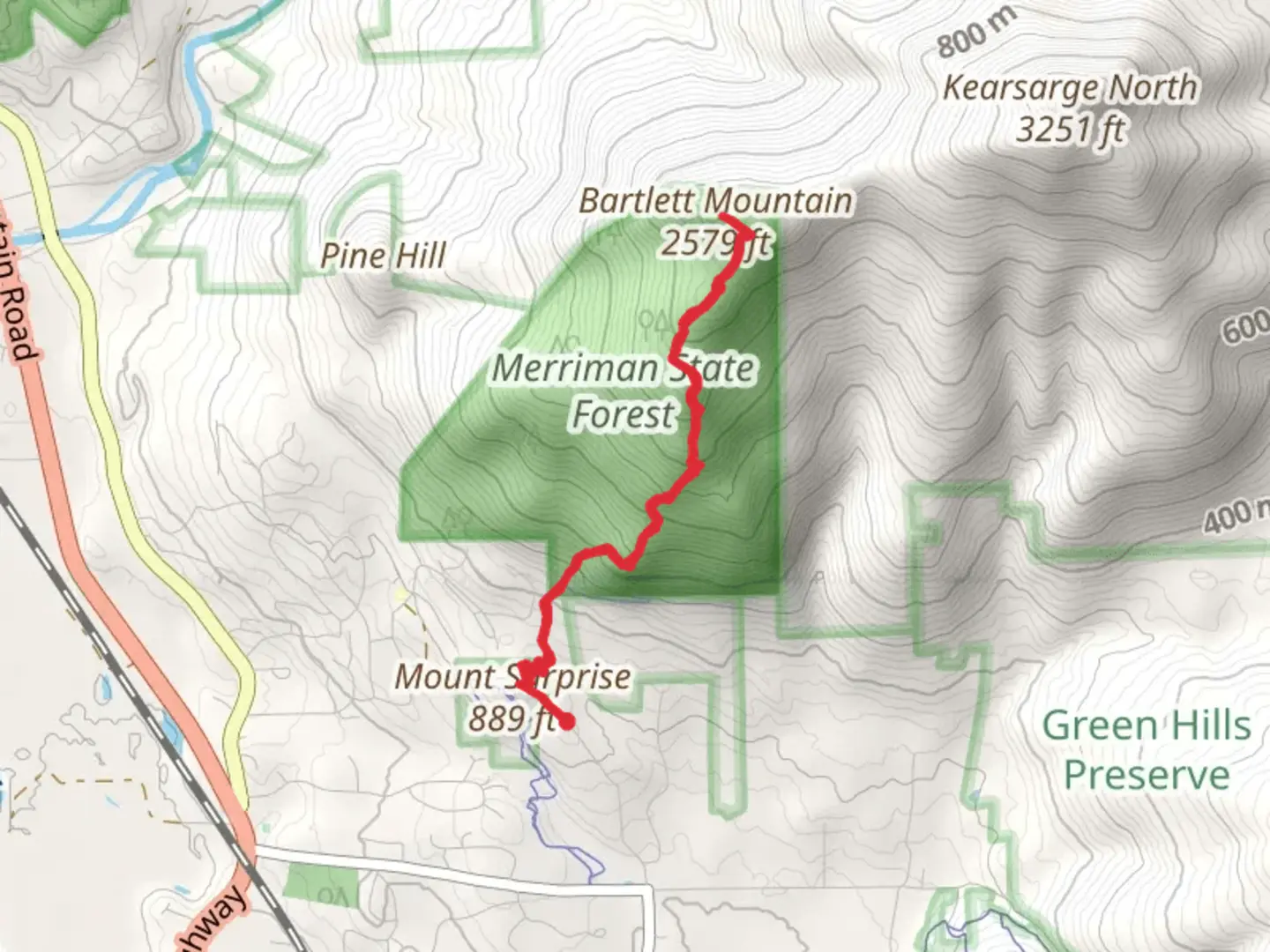 An image depicting the trail Bartlett Mountain Trail and its surrounding area.