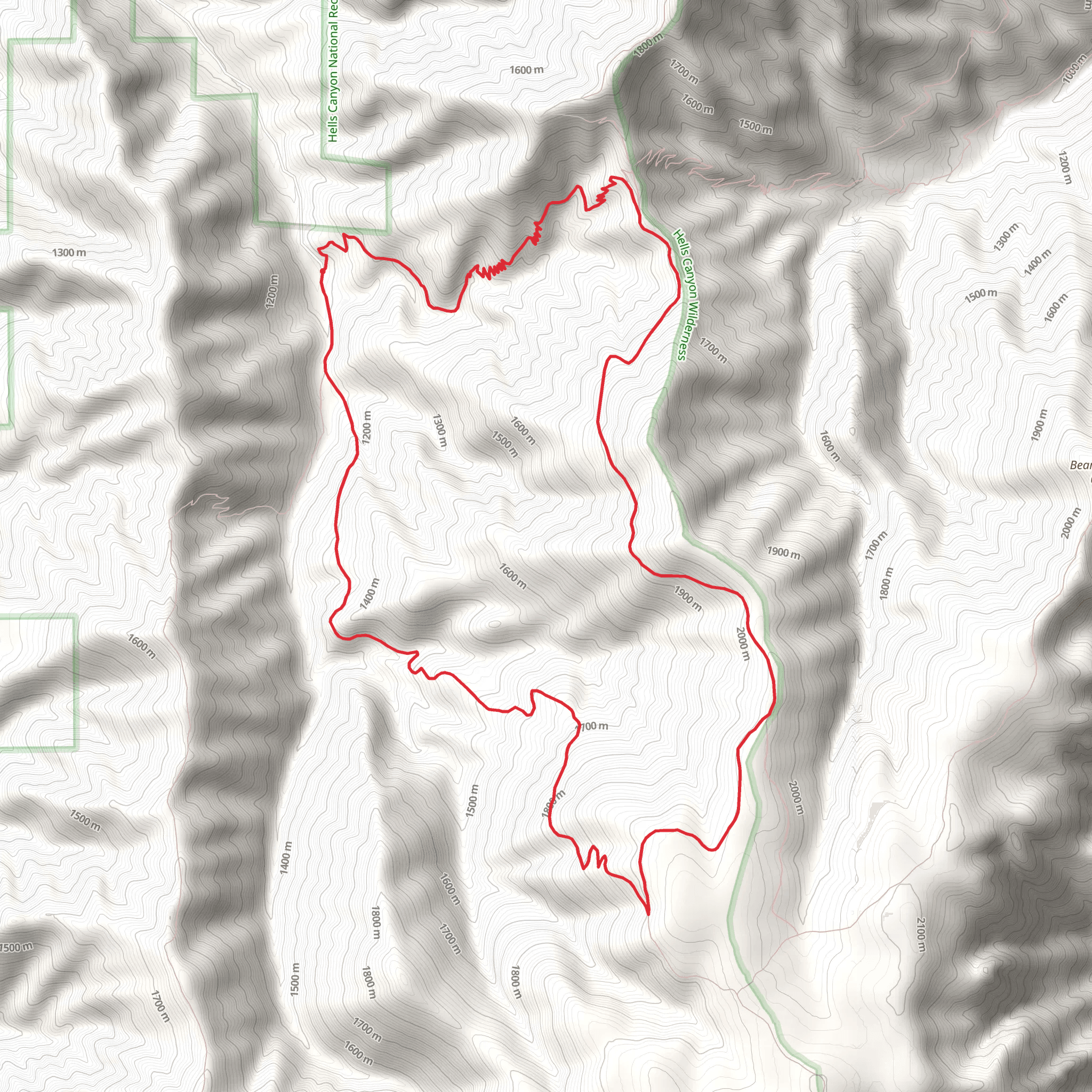 Freezeout and Western Rim National Recreation Loop Trail mobile static map
