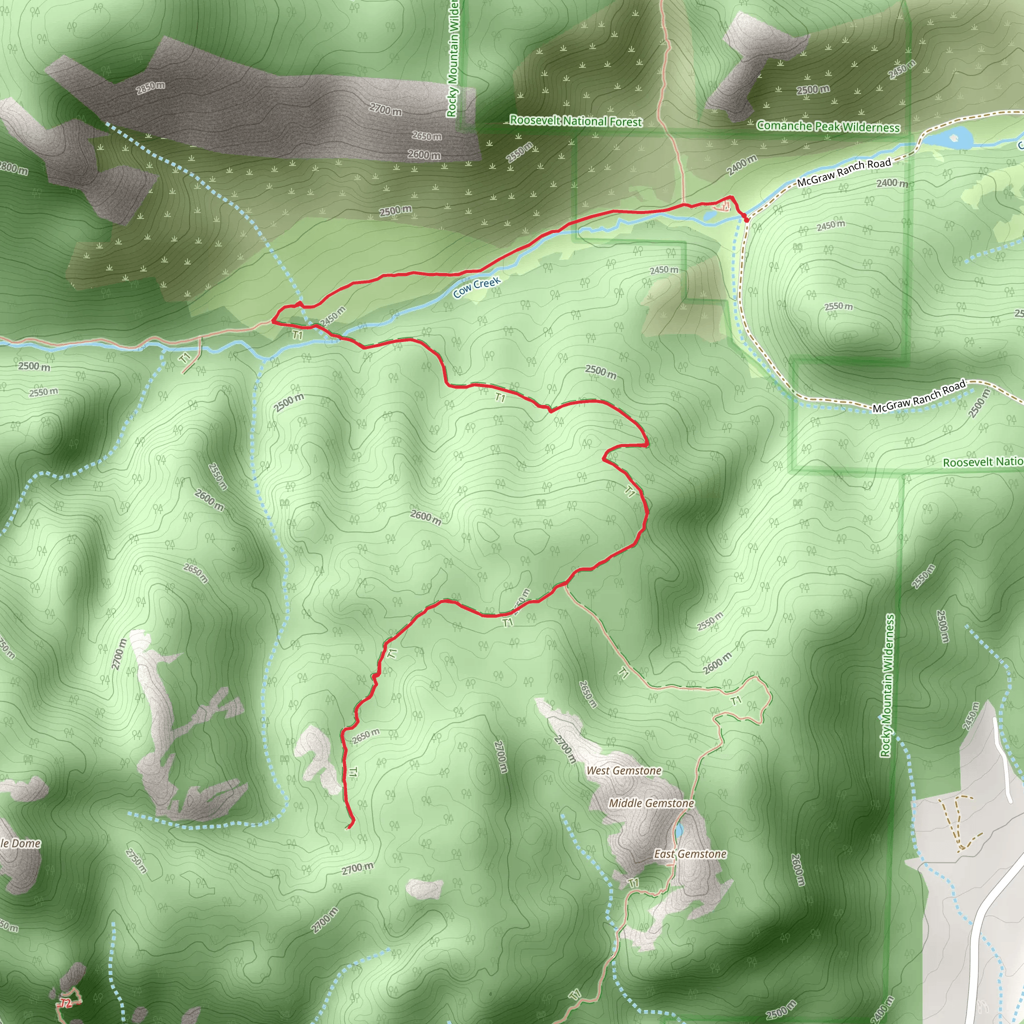 Cow Creek mobile static map