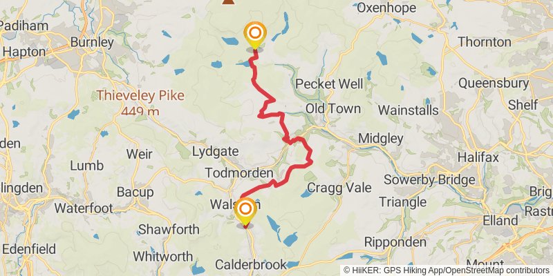 Pennine Bridleway stage 6 Map