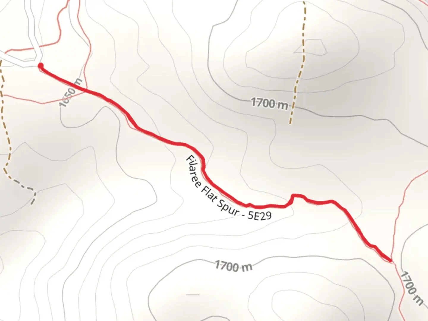 An image depicting the trail Filaree Flat Spur Trail and its surrounding area.
