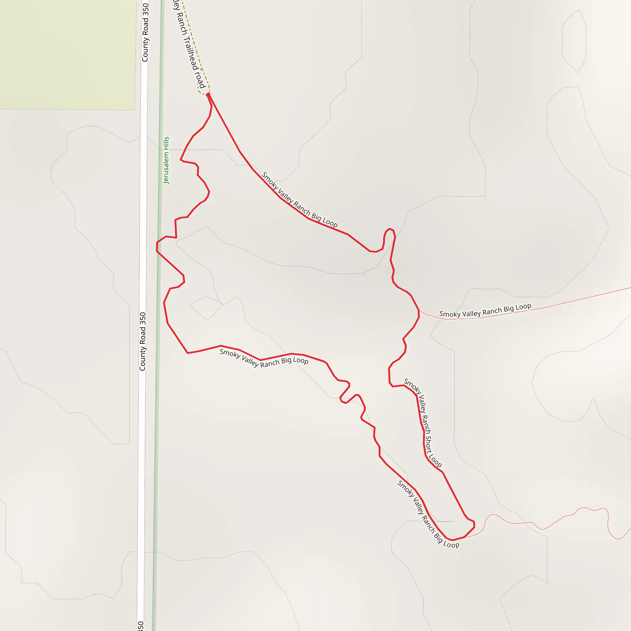 Smoky Valley Ranch Short Loop mobile static map