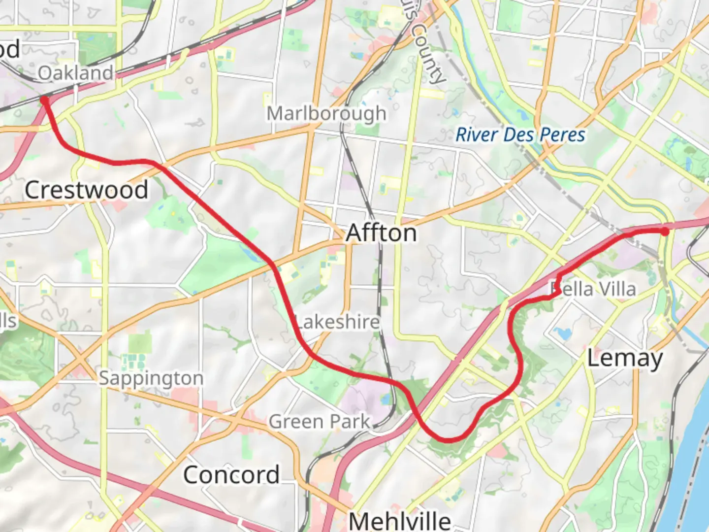 An image depicting the trail Grant's Trail and its surrounding area.