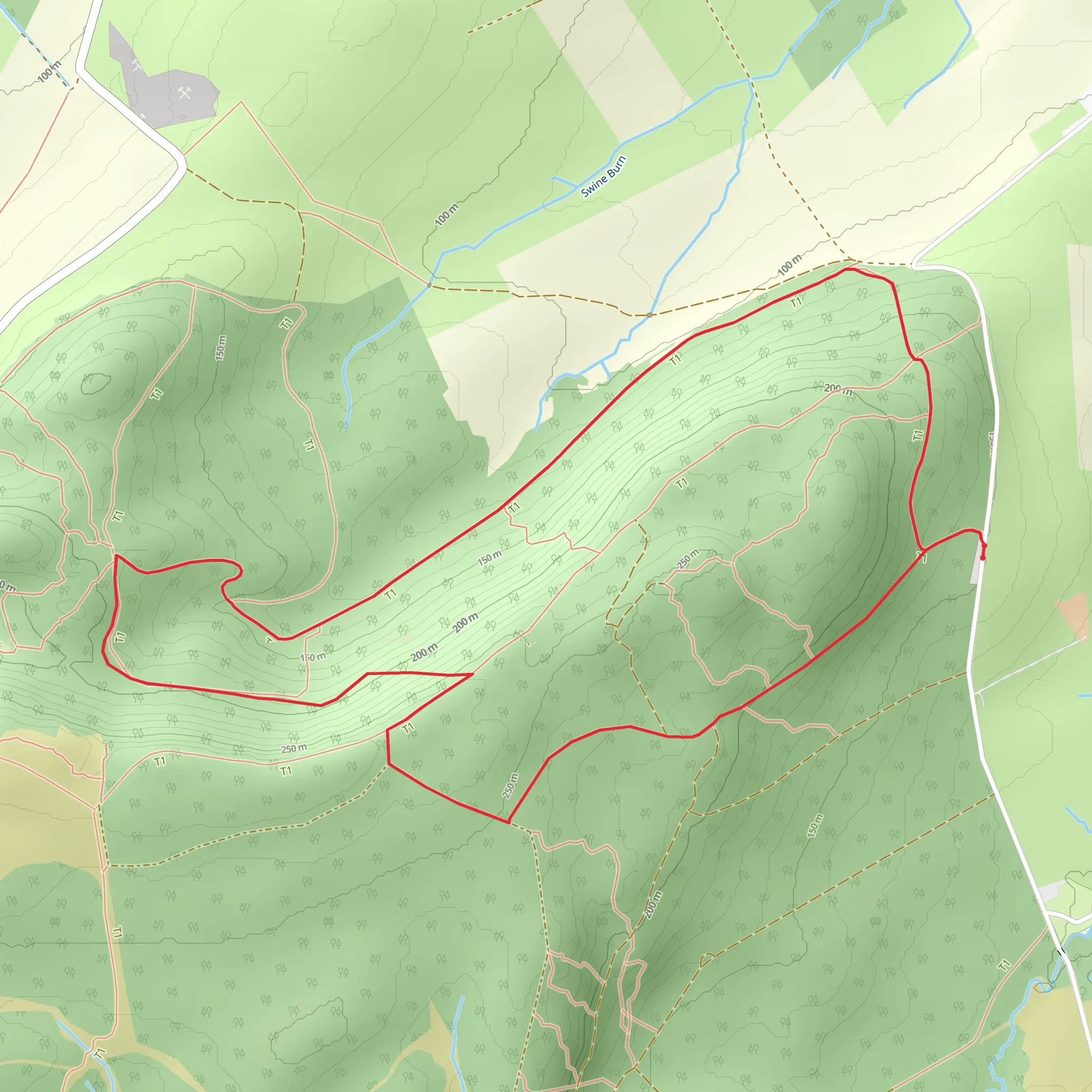Thrunton Wood mobile static map