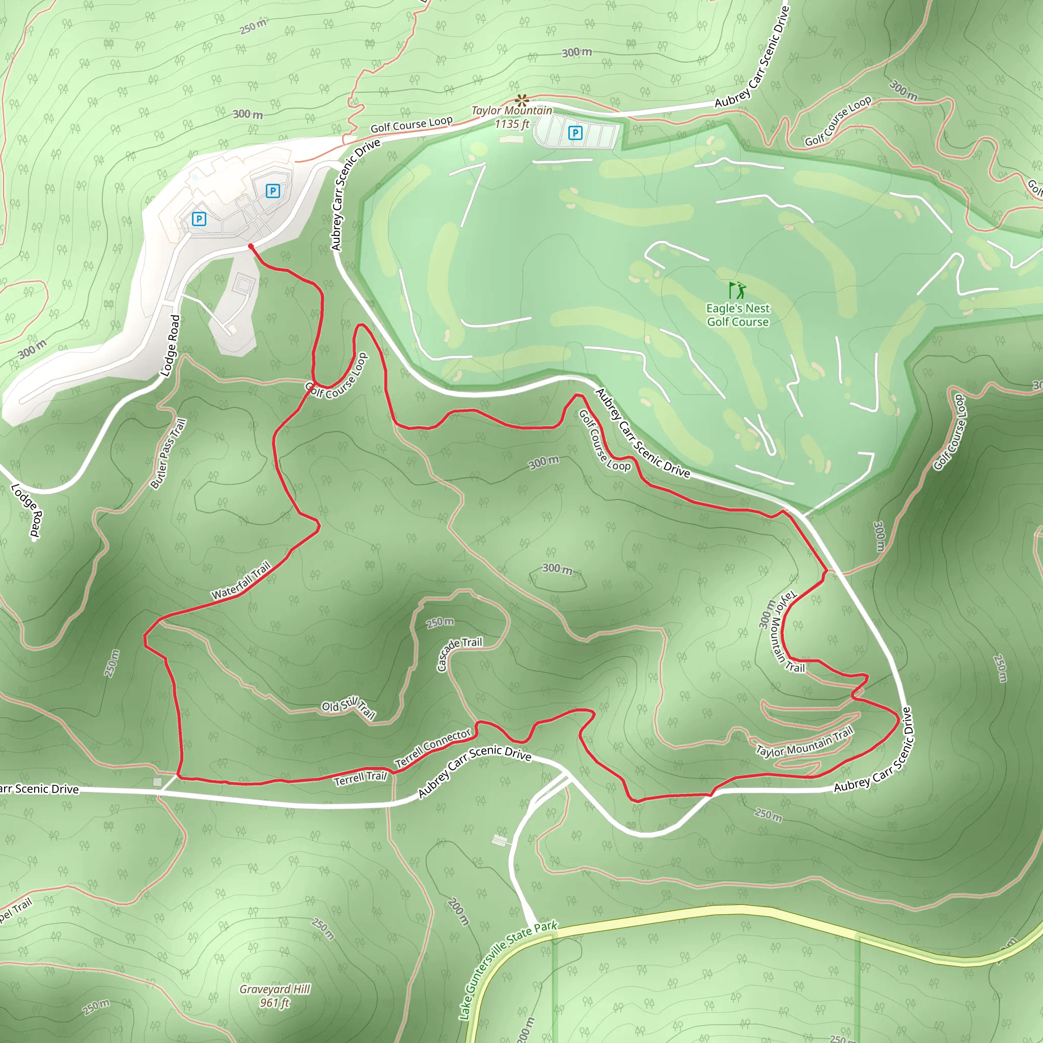 Lake Guntersville State Park Loop mobile static map