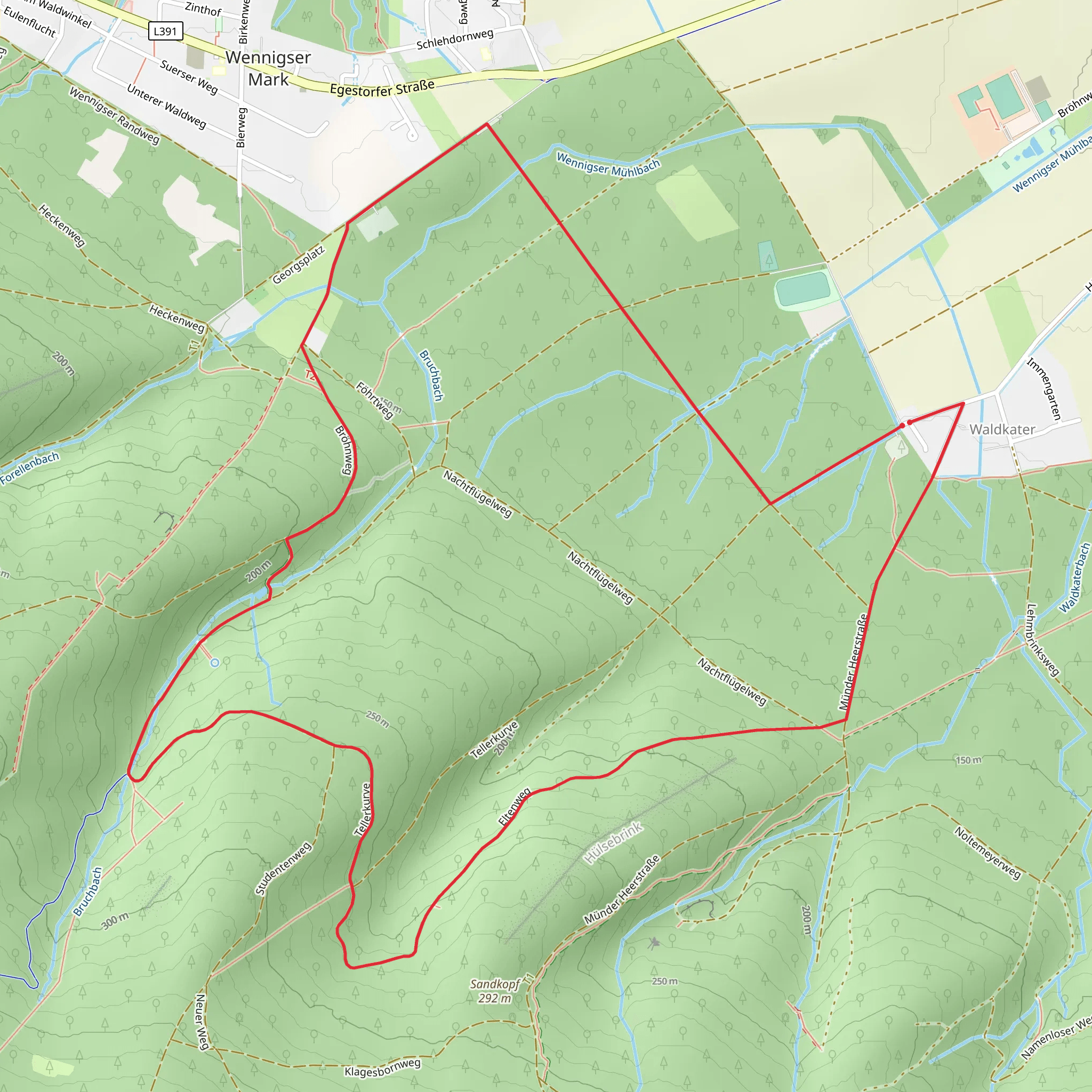 Elten Weg and Calenberger Weg mobile static map