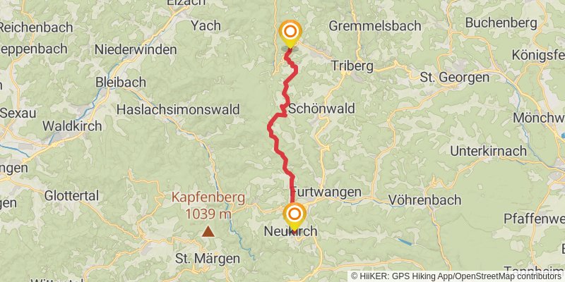 Westweg stage 10 Map