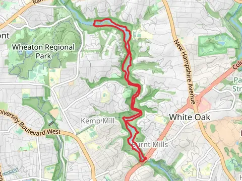 Rachel Carson Greenway Trail and Northwest Branch Trail Loop