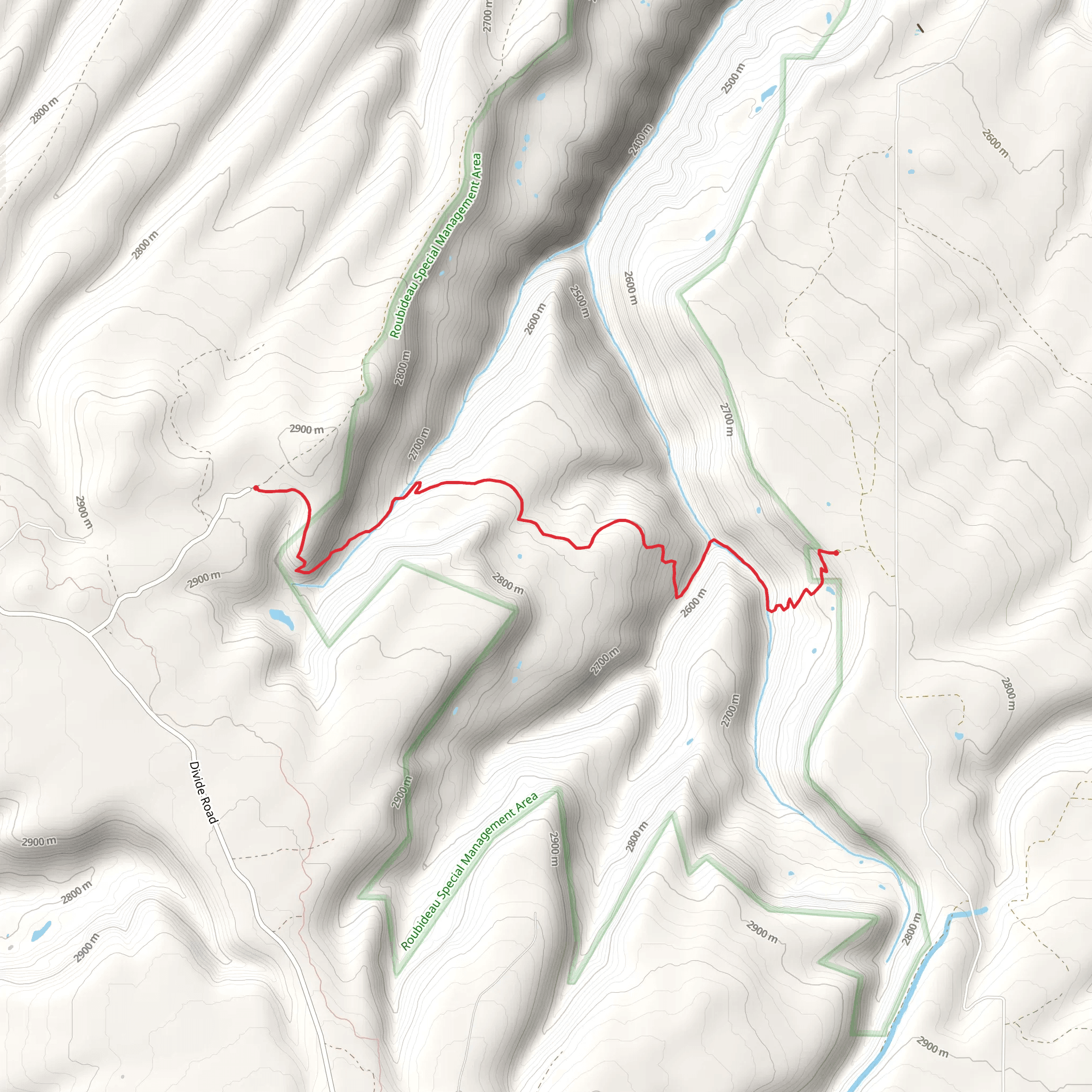 Old Roubideau Trail mobile static map