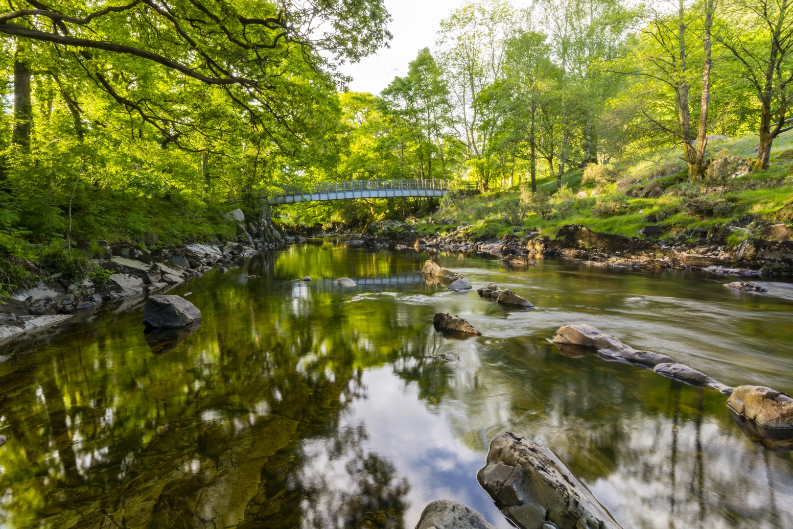 An image depicting the trail Rhaeadr Ddu and Coed Ganllwyd Walk and its surrounding area.