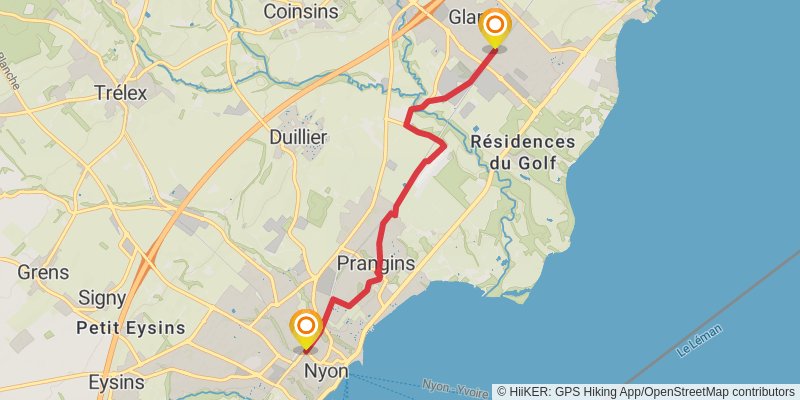 Camino Rheineck - Geneva stage 24 Map