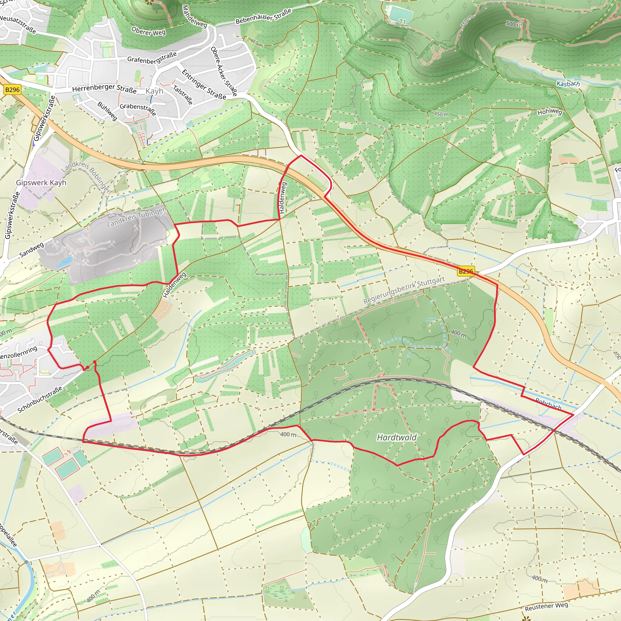 Hartwald Loop - Altingen mobile static map