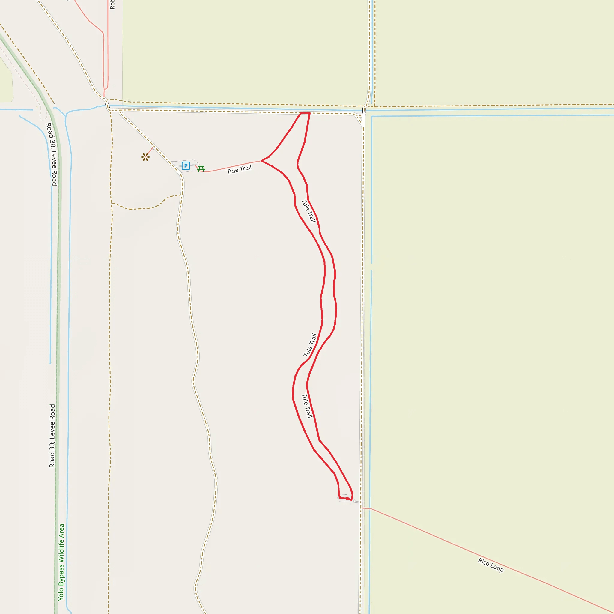 Tule Loop Trail mobile static map