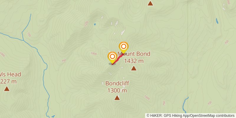The Pemigewasset Loop spur 1 Map