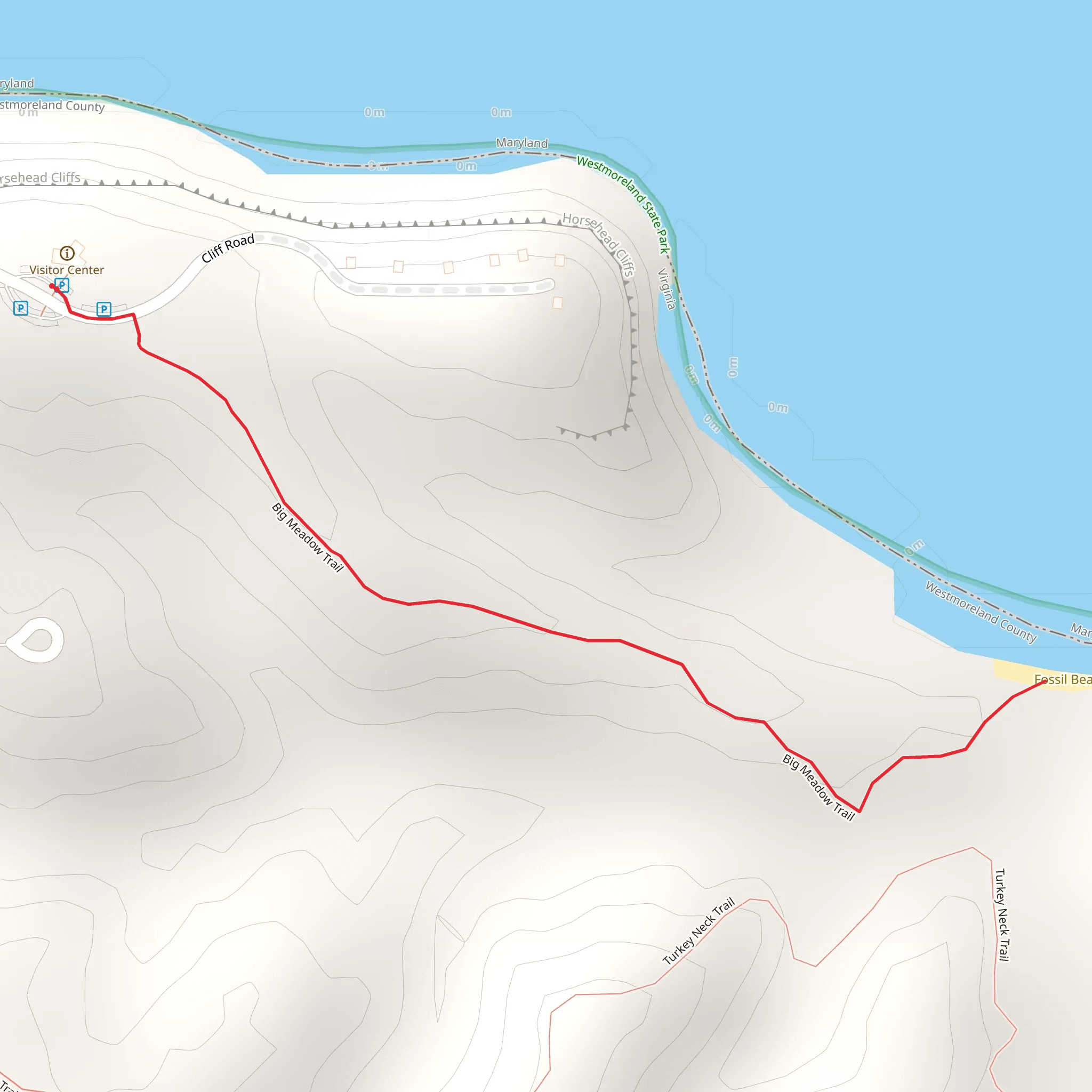 Big Meadow Trail mobile static map