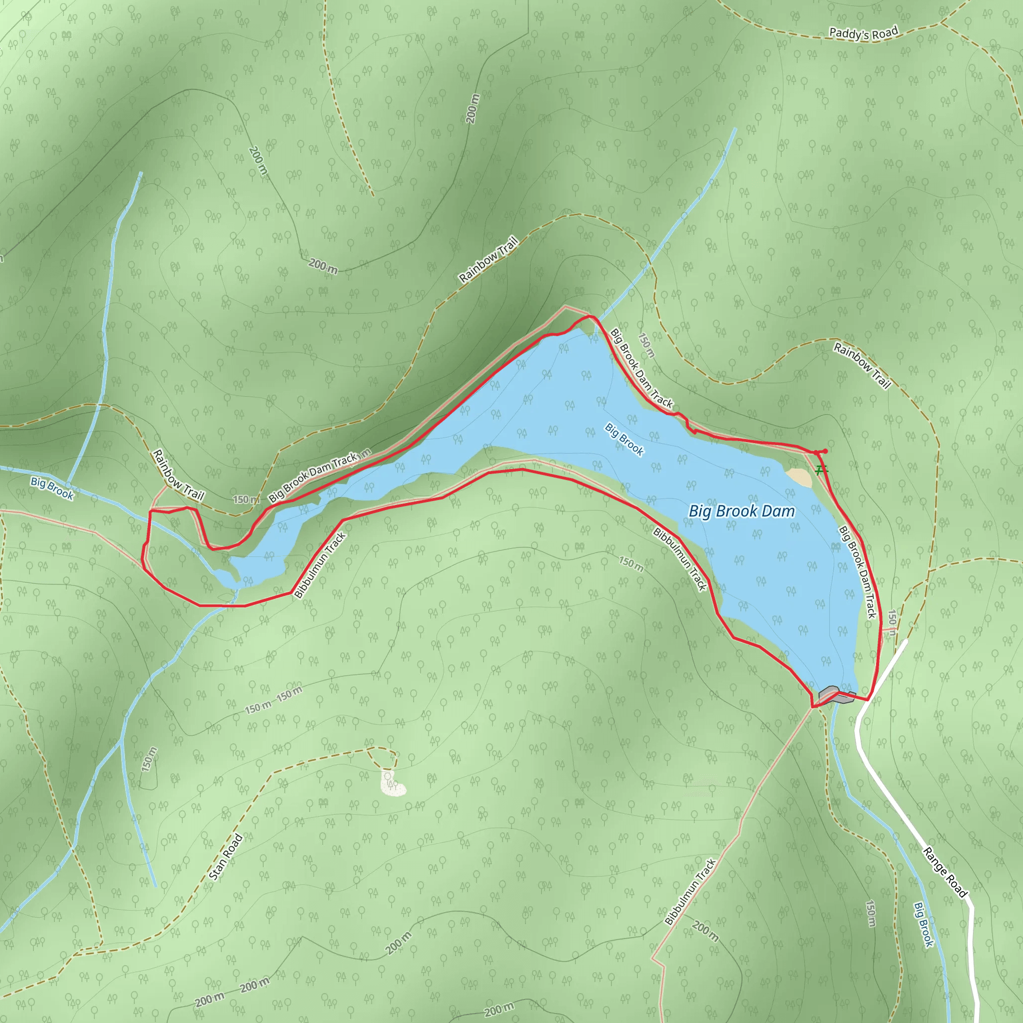 Big Brook Dam mobile static map