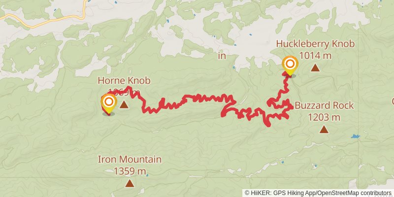 Virginia Highlands Trail stage 5 Map