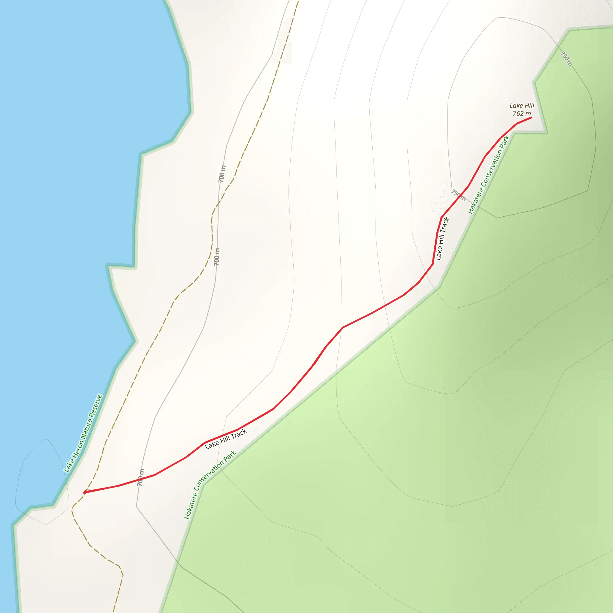 Lake Hill Track mobile static map