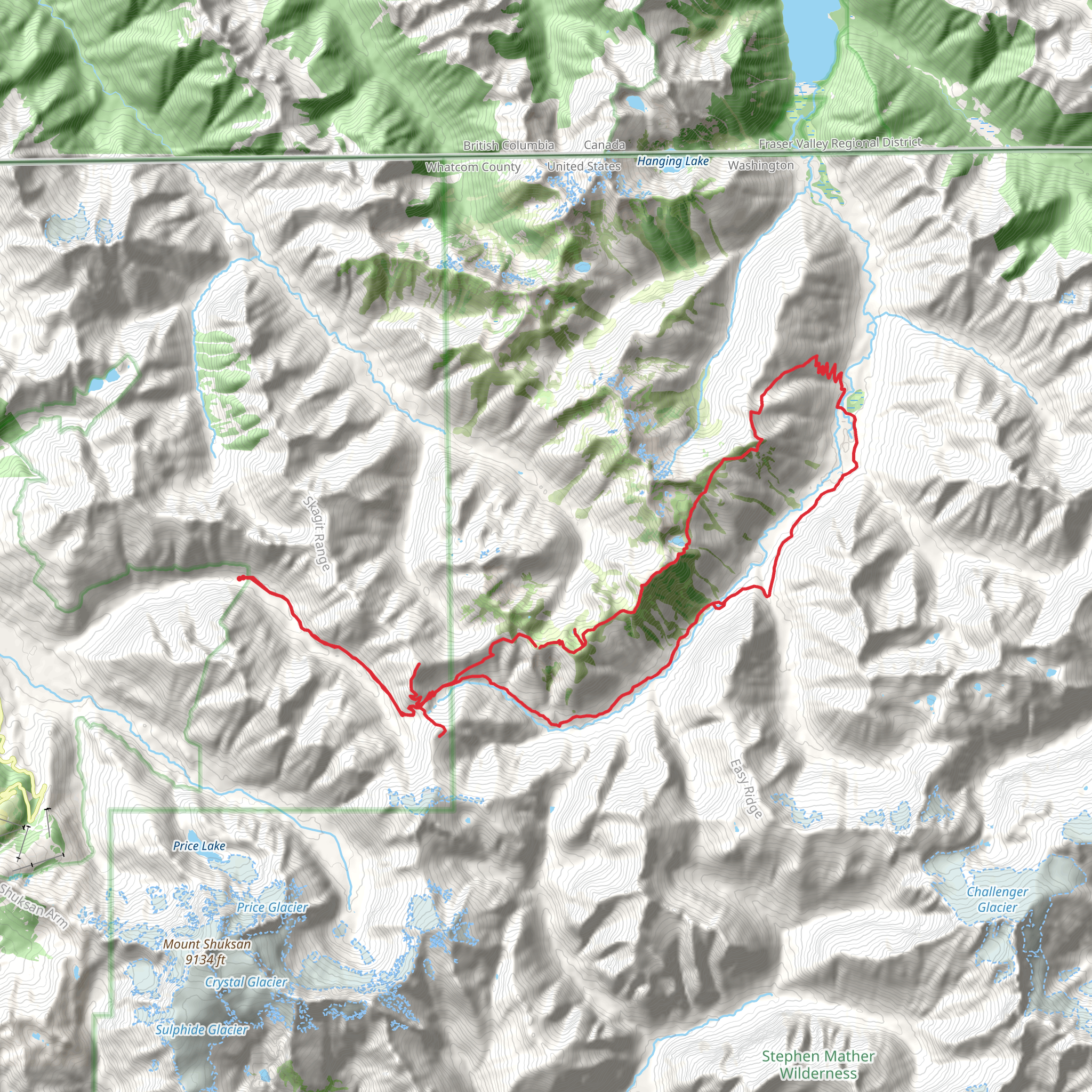 Northern North Cascades Loop mobile static map
