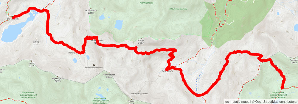 Schladminger Tauern High Trail stage 2 Map