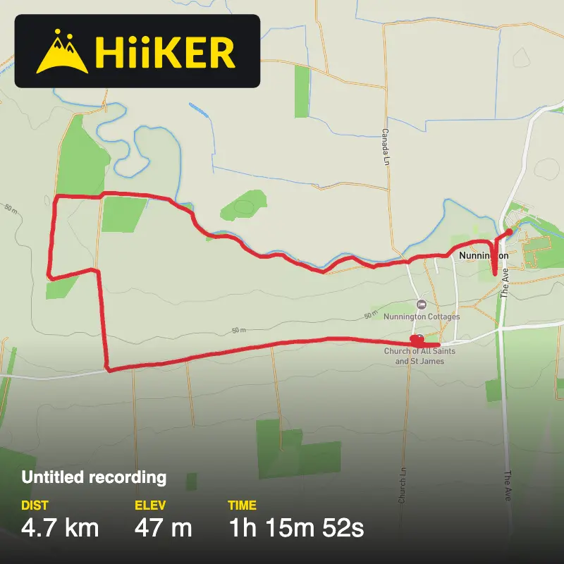 A map preview of the recording Untitled recording.