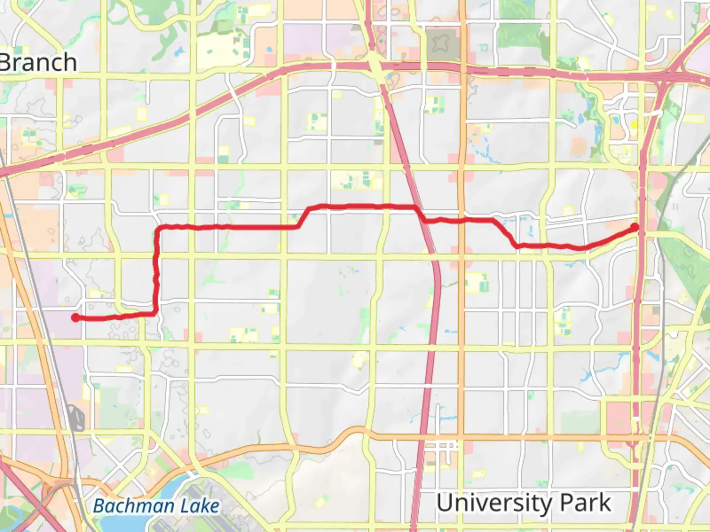 An image depicting the trail Northaven Trail and its surrounding area.