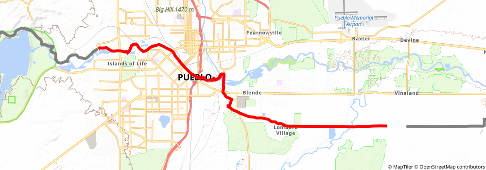American Discovery Trail South Route stage 218 Map