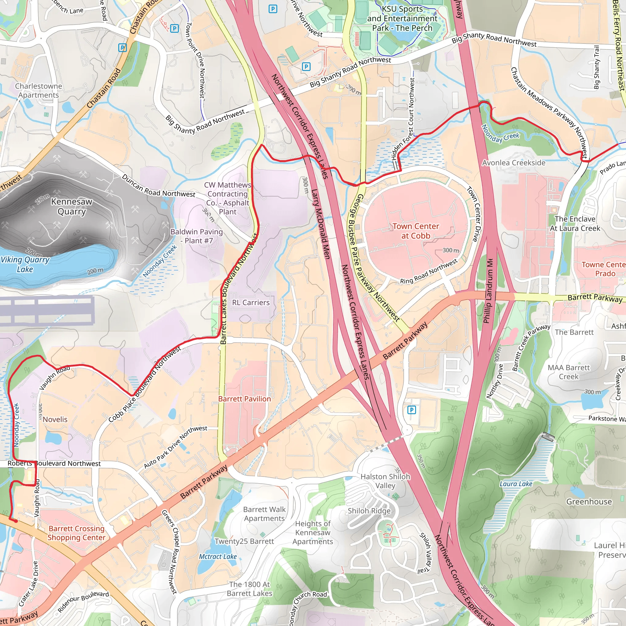 Noonday Creek Trail mobile static map