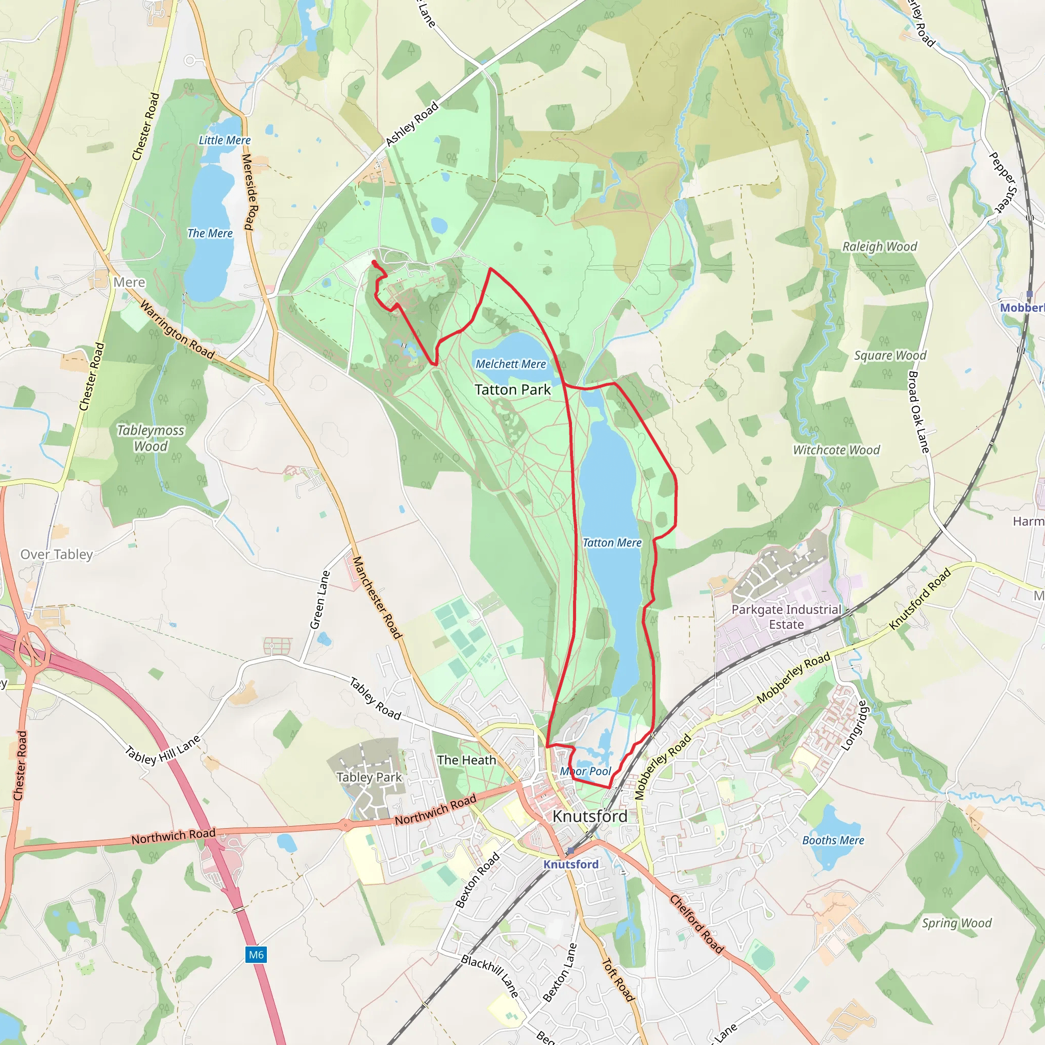 Tatton Park Loop mobile static map
