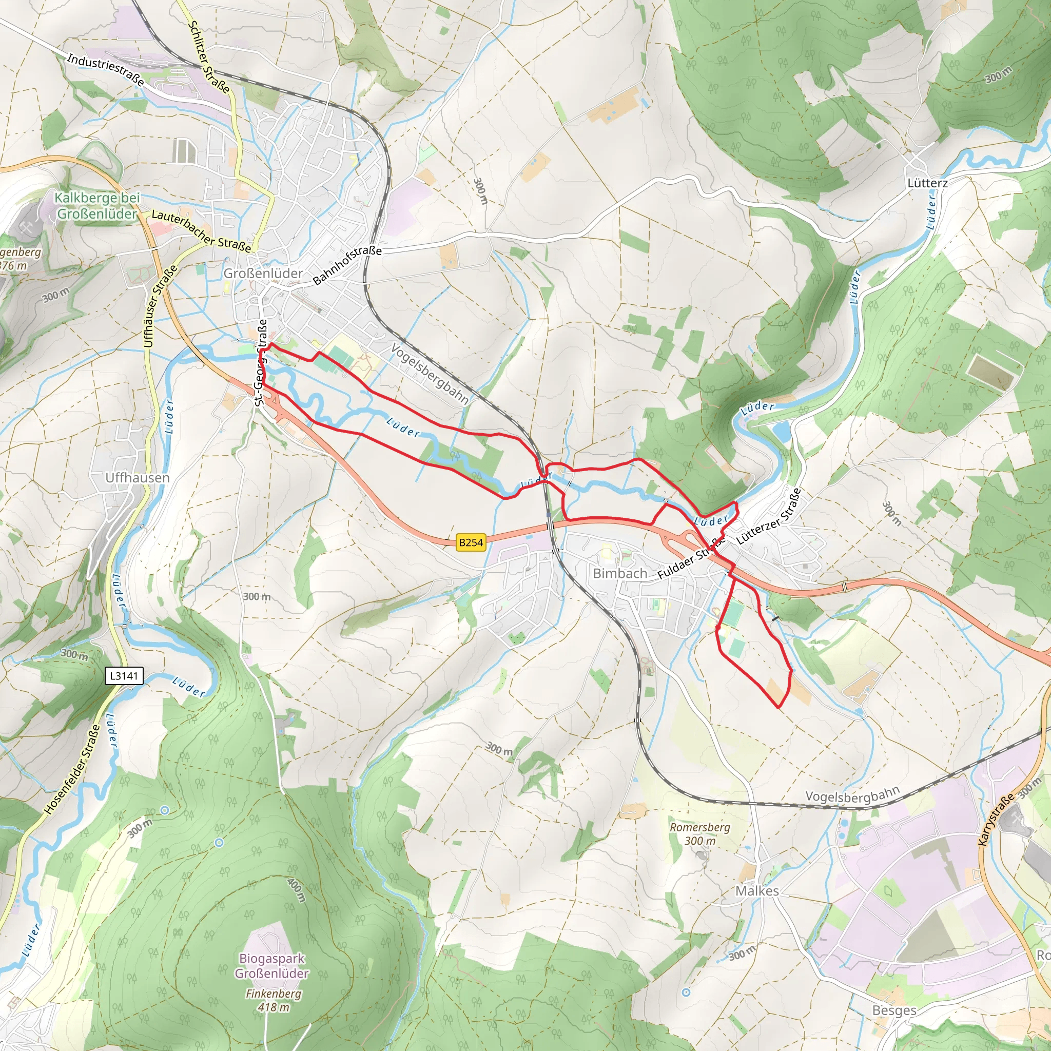 Oberbimbach Loop via Bimbach 3 mobile static map