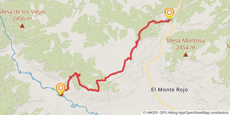 Continental Divide Trail - New Mexico stage 60 Map