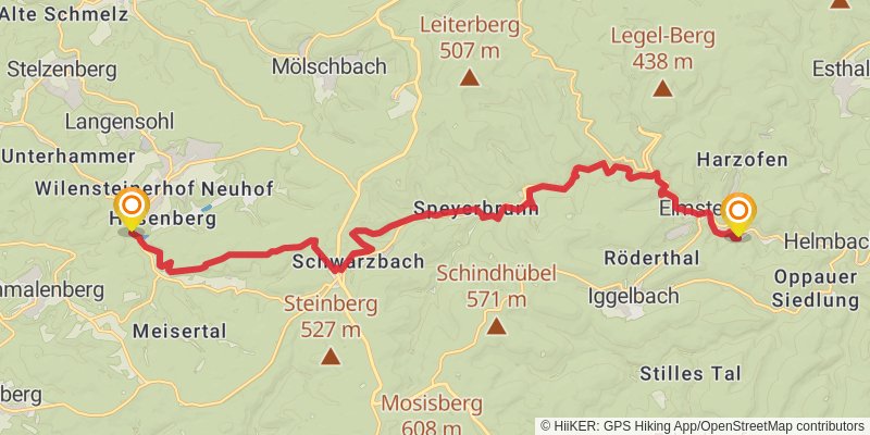 Pfälzer Jakobsweg Nordroute stage 3 Map
