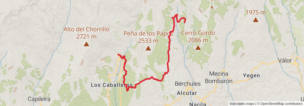 GR 240 Sendero Sulayr stage 7 Map