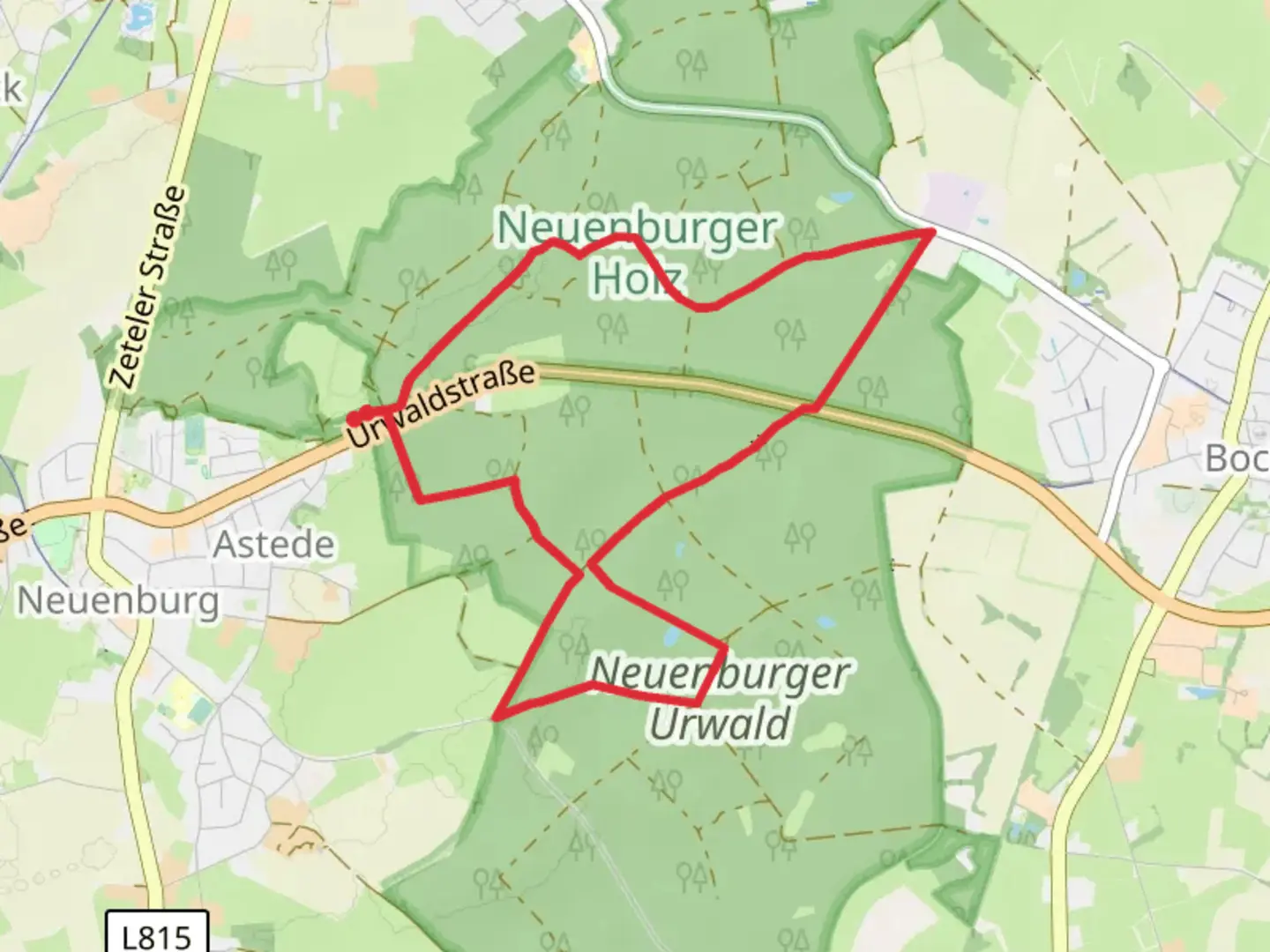 An image depicting the trail Winterweg and Totenweg Loop and its surrounding area.