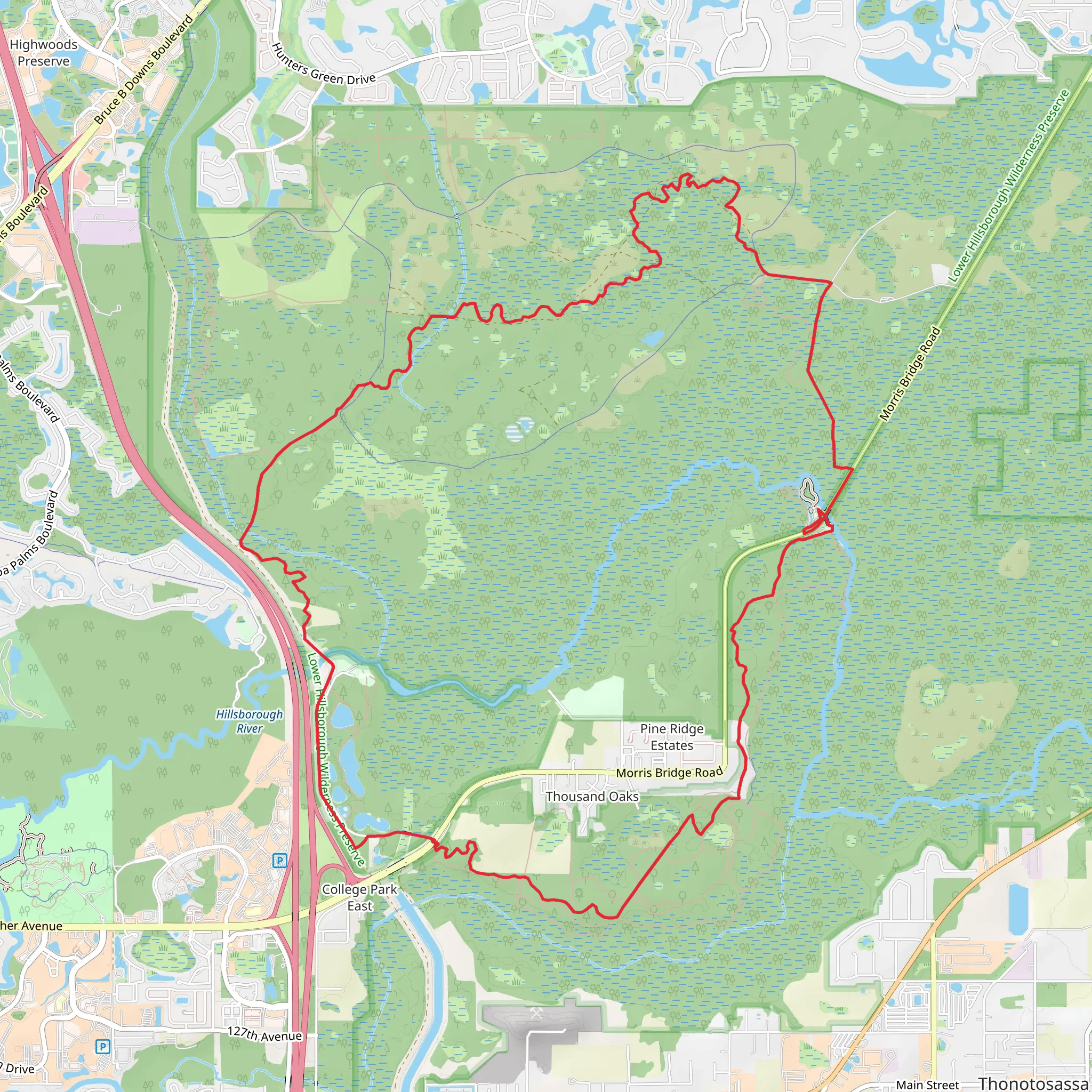 Wilderness Park Main Loop mobile static map