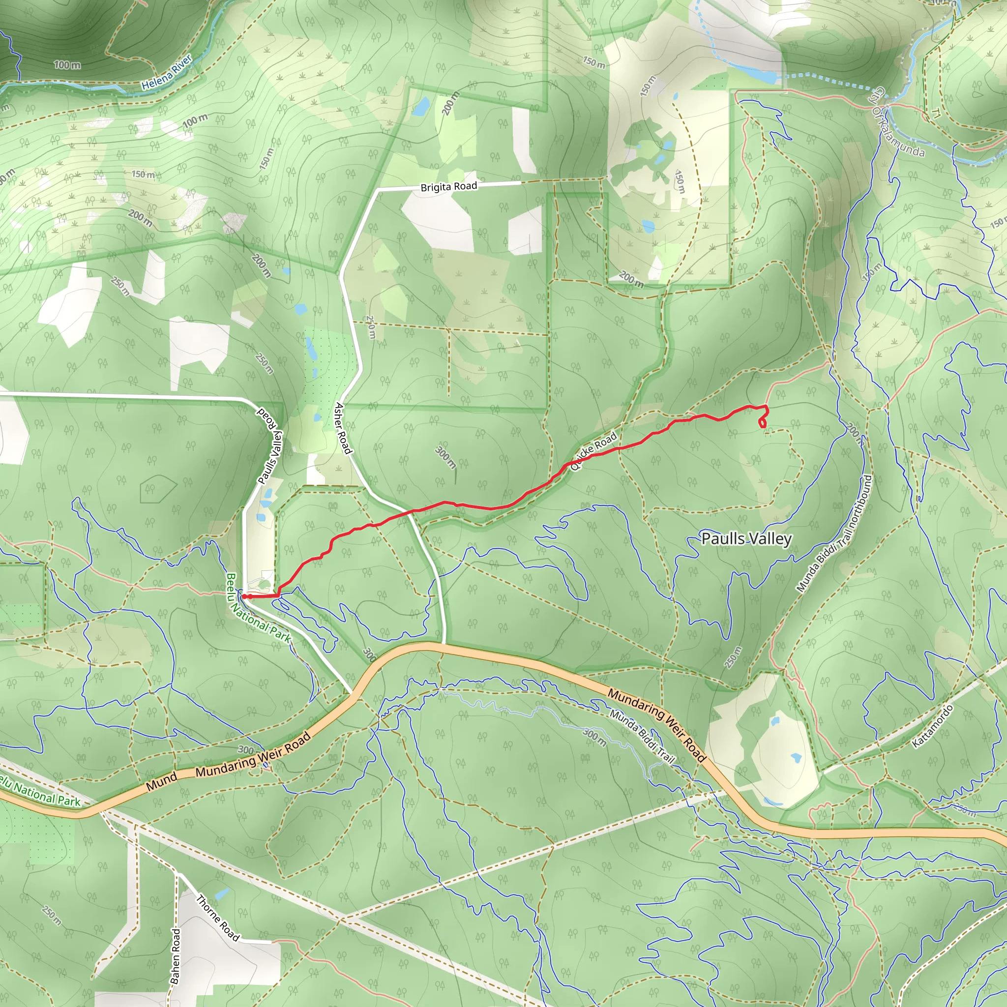 Camel Farm to Hewetts Hill - Bibbulmun Track mobile static map