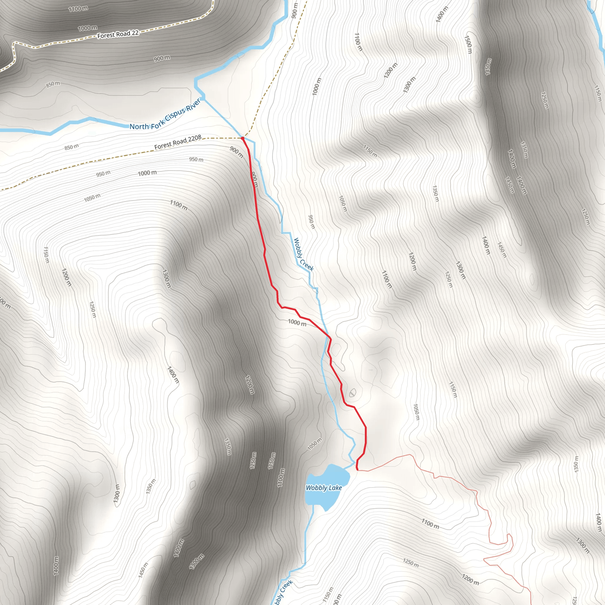 Wobbly Lake mobile static map