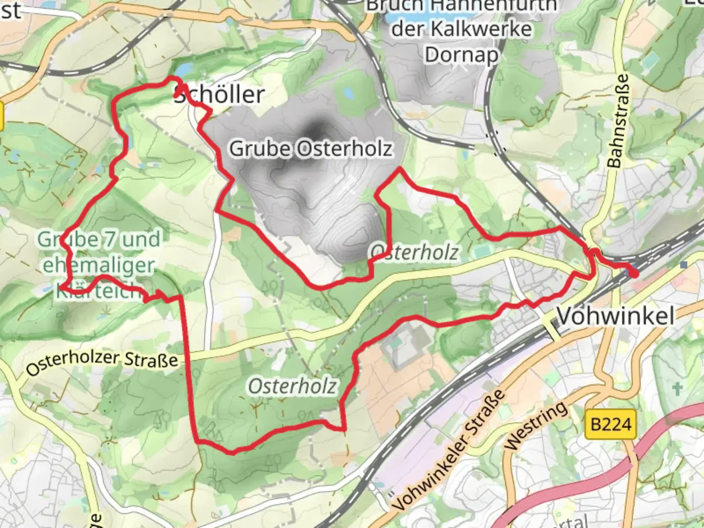 An image depicting the trail Eulenkopf Rundweg and its surrounding area.