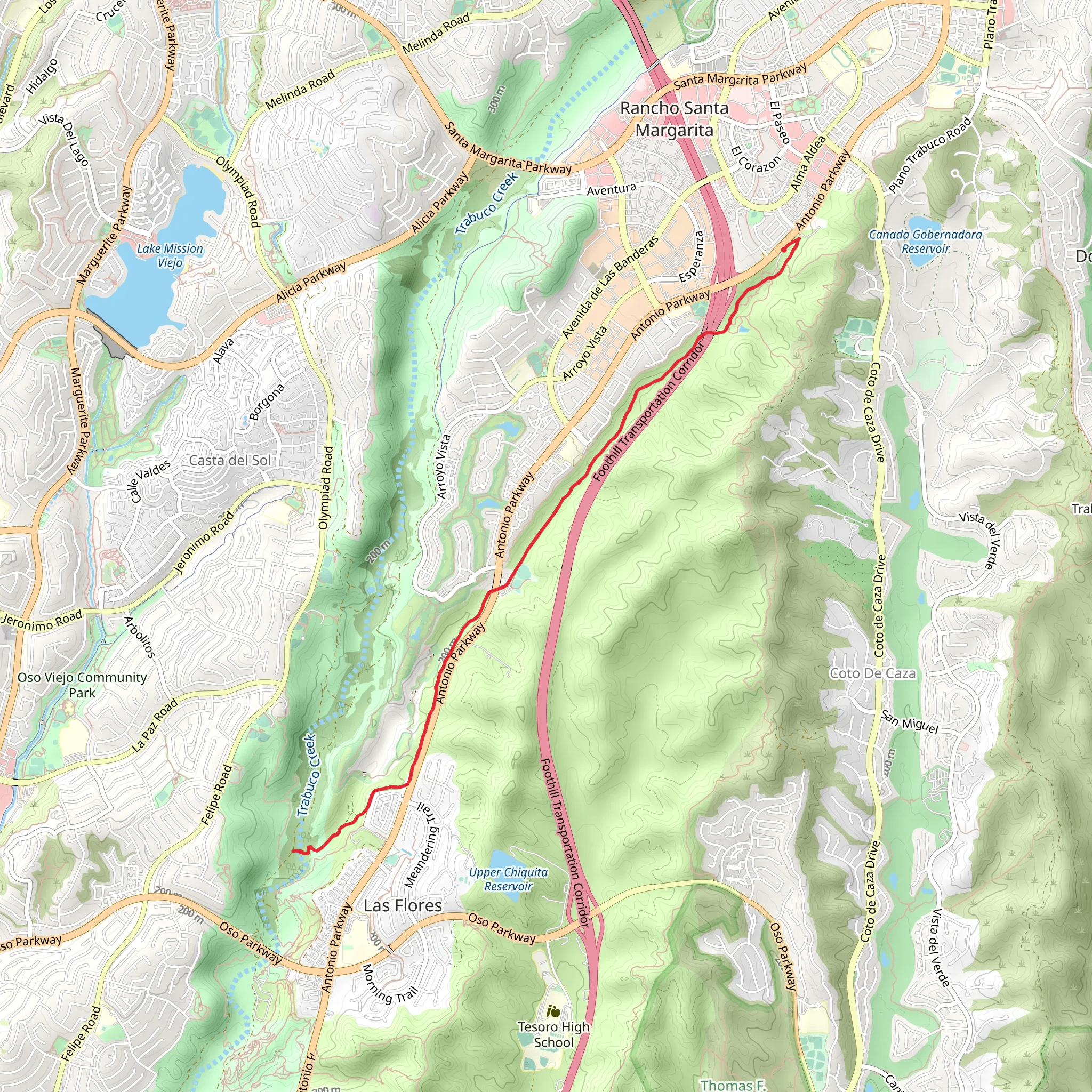 Tijeras Creek Trail mobile static map