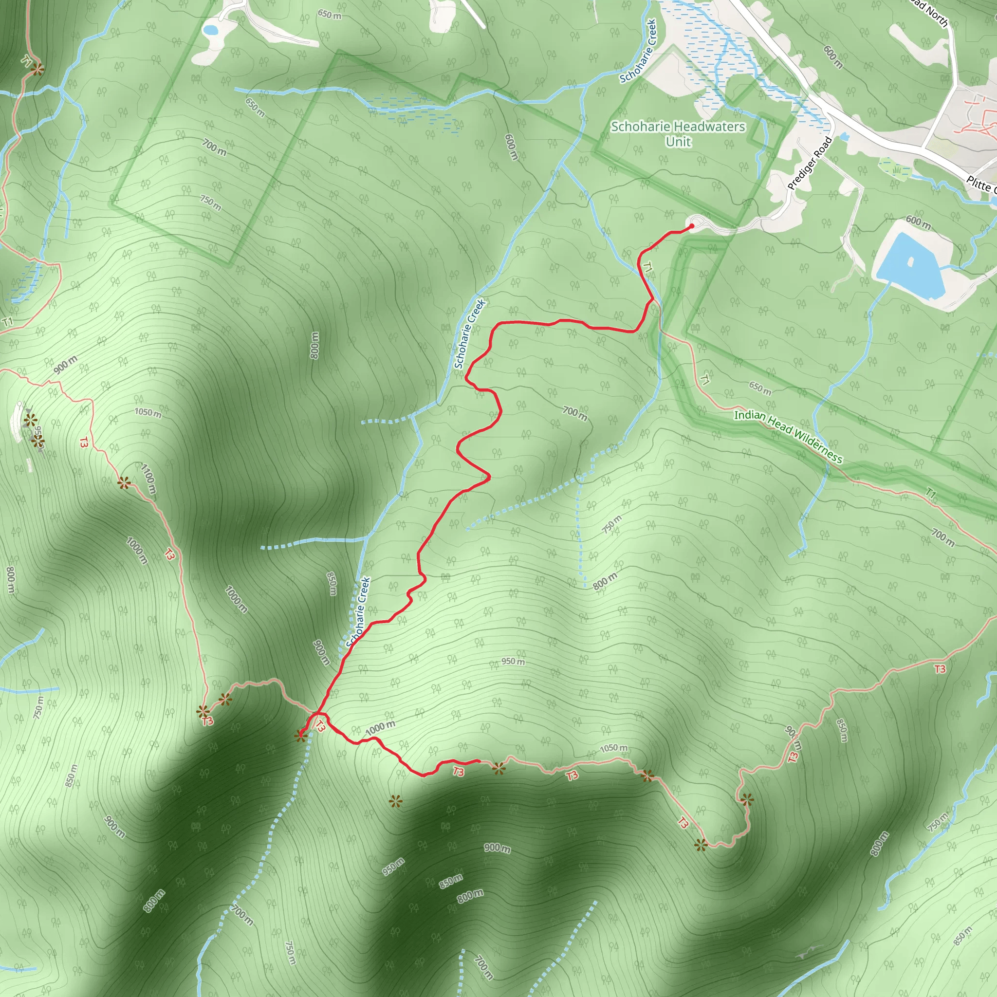 Indian Head Mountain via Devil's Path mobile static map