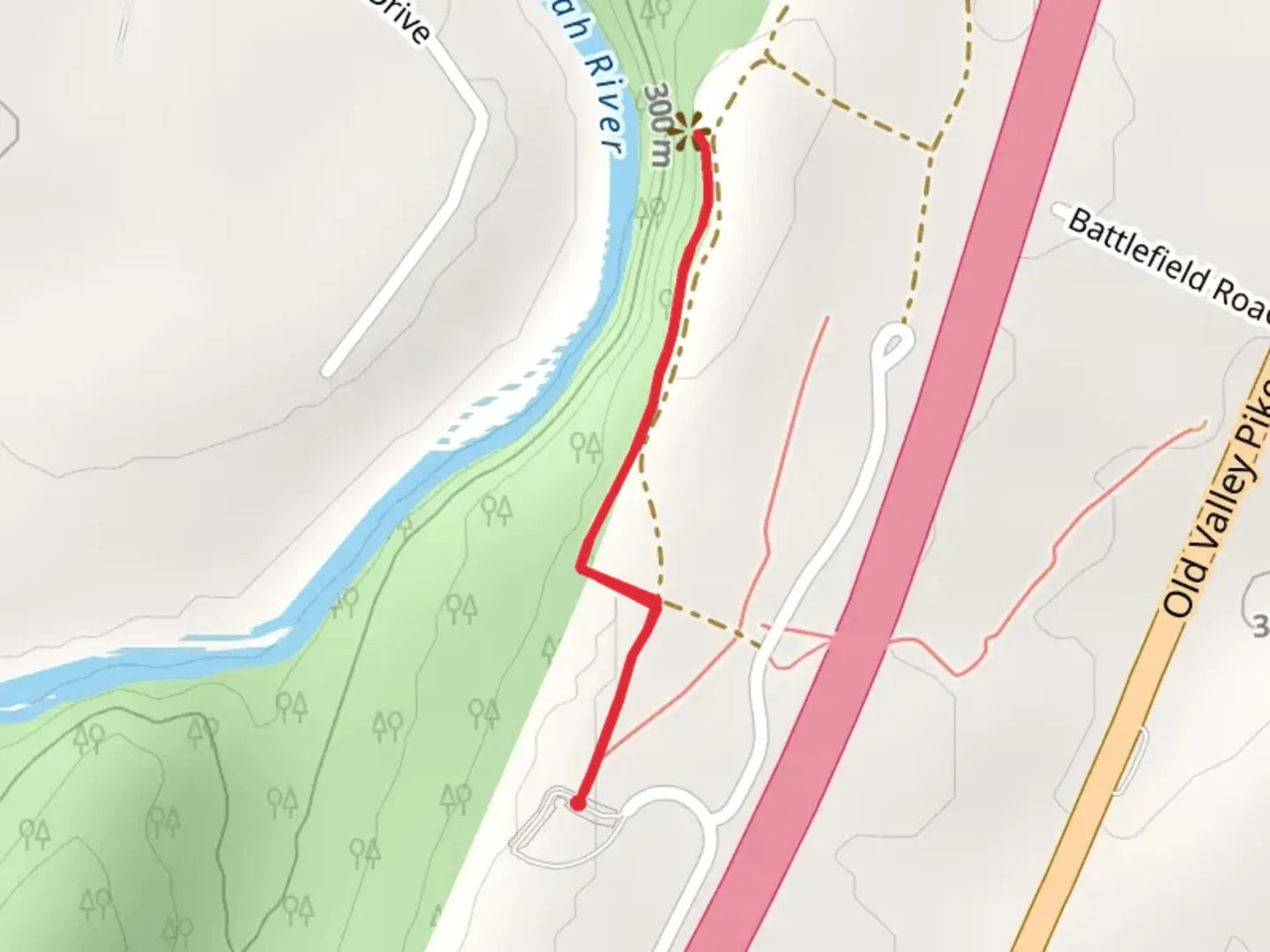 An image depicting the trail Walk along North Fork Shenandoah River and its surrounding area.