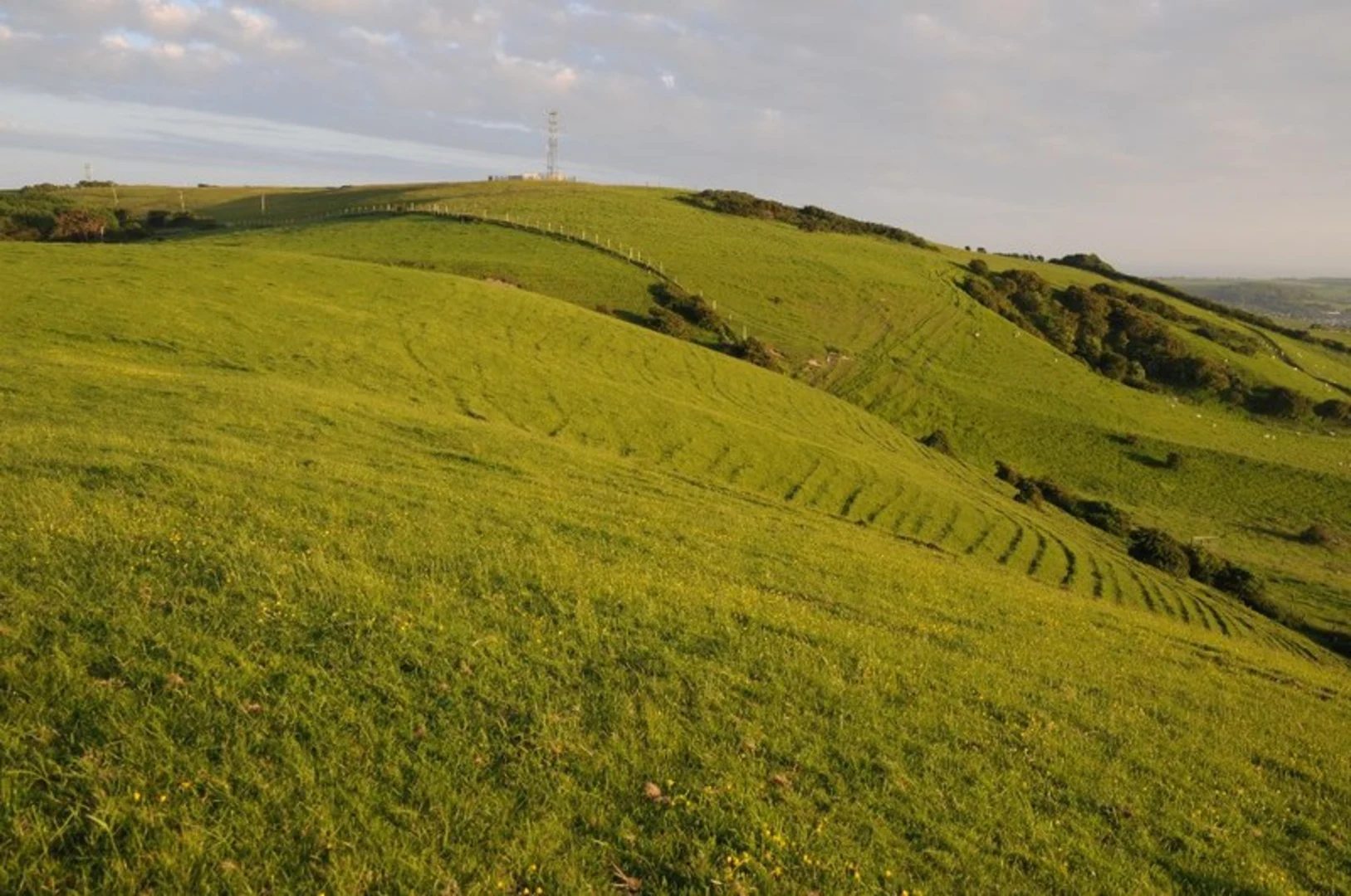 An image depicting the trail Godshill Loop via Stenbury Down and Appuldurcombe House and its surrounding area.