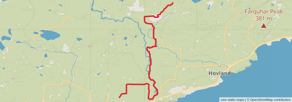 American Perimeter Trail - North Country Primary stage 163 Map