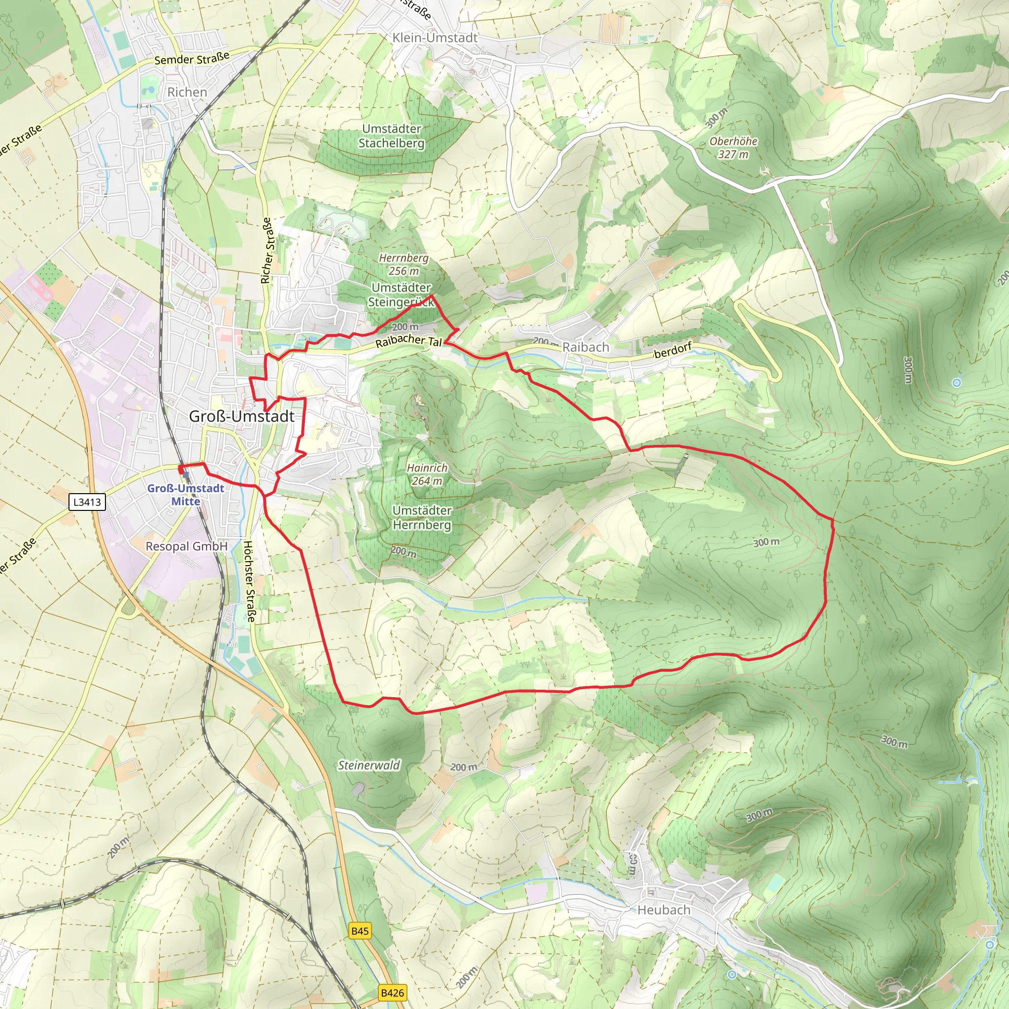 Groß-Umstadt Mitte Loop mobile static map